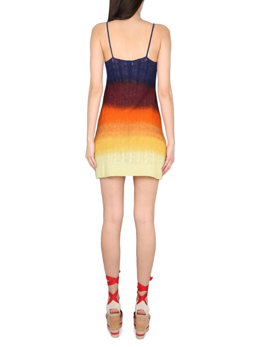 SHADED WOOL MINI DRESS 3