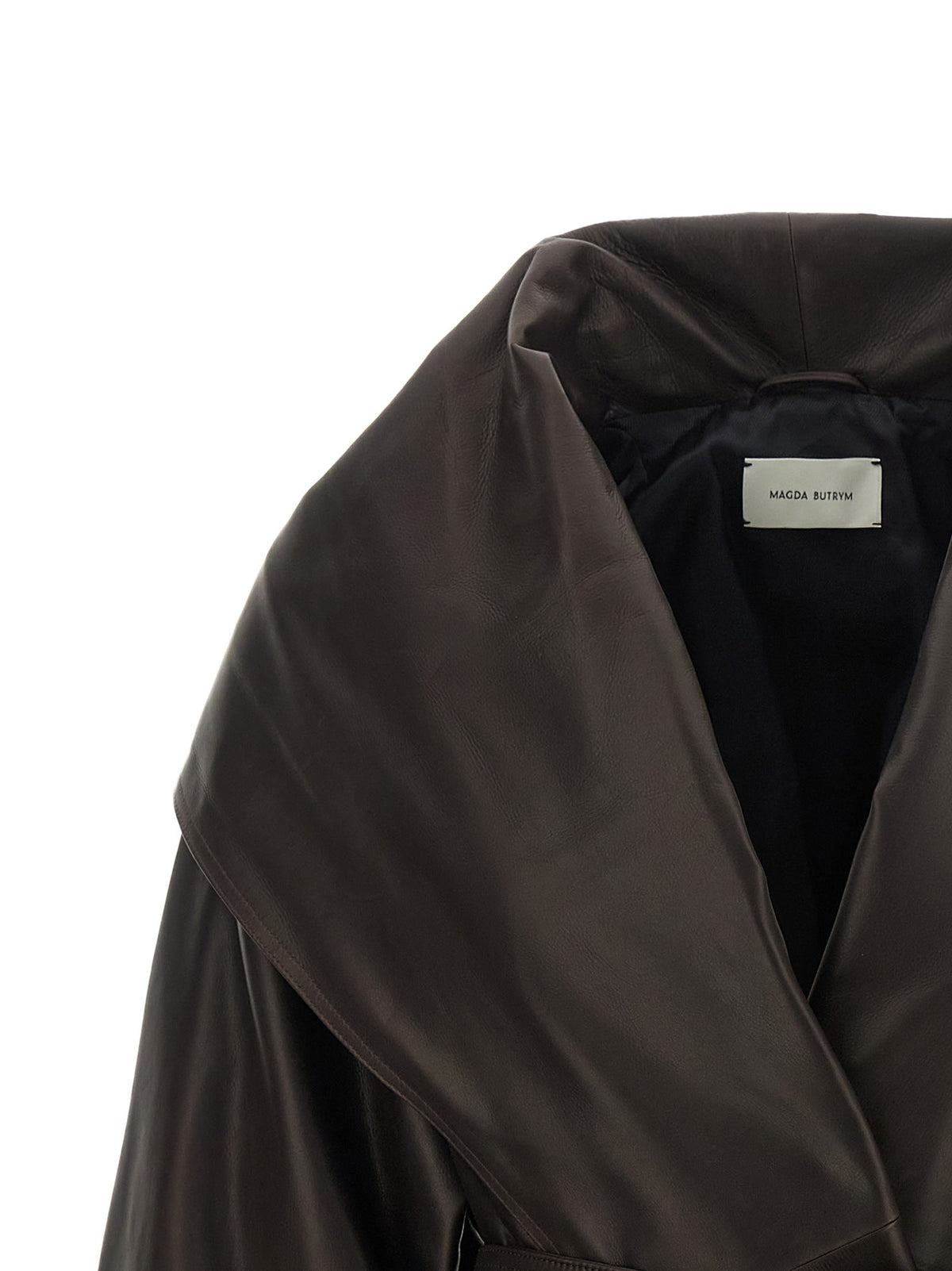 Shawl collar leather jacket 3