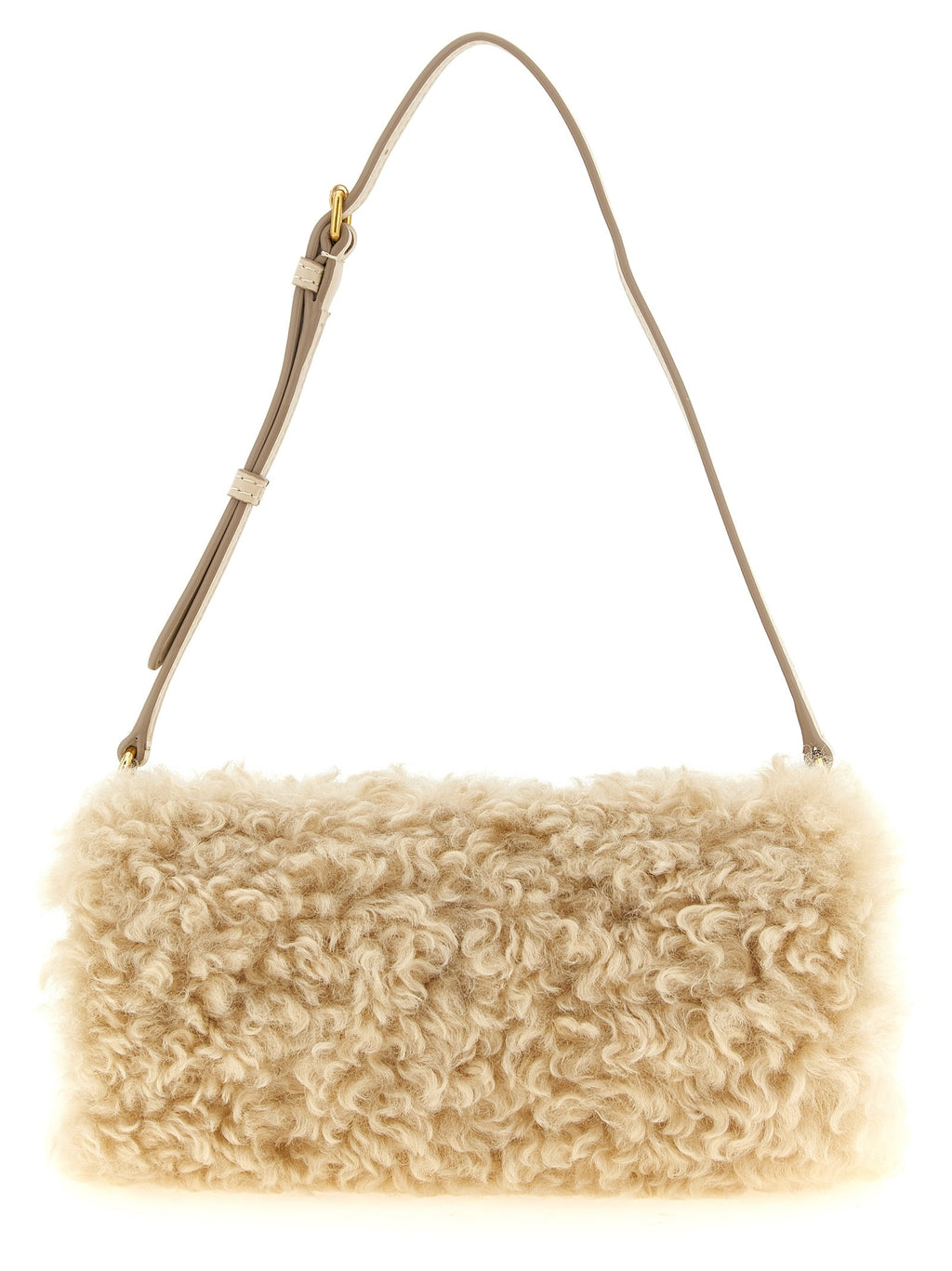 Shearling clutch