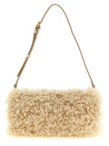 Shearling clutch