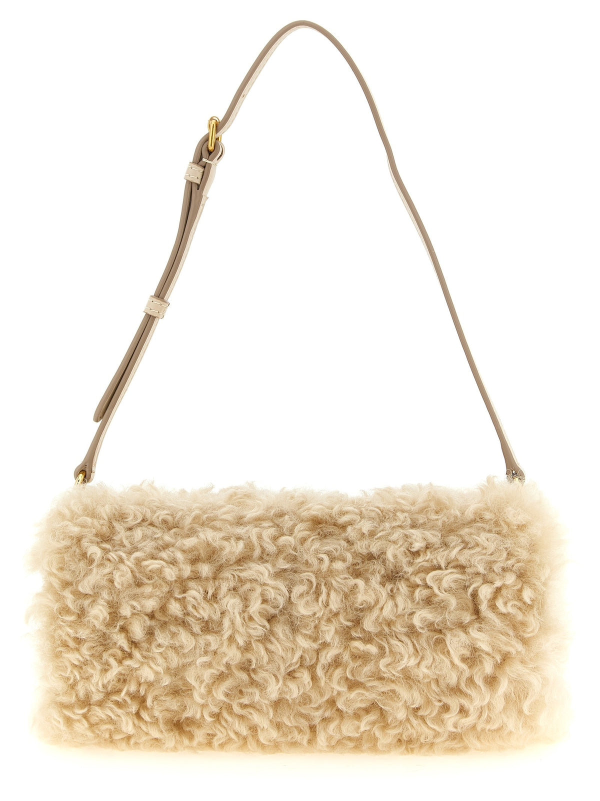 Shearling clutch