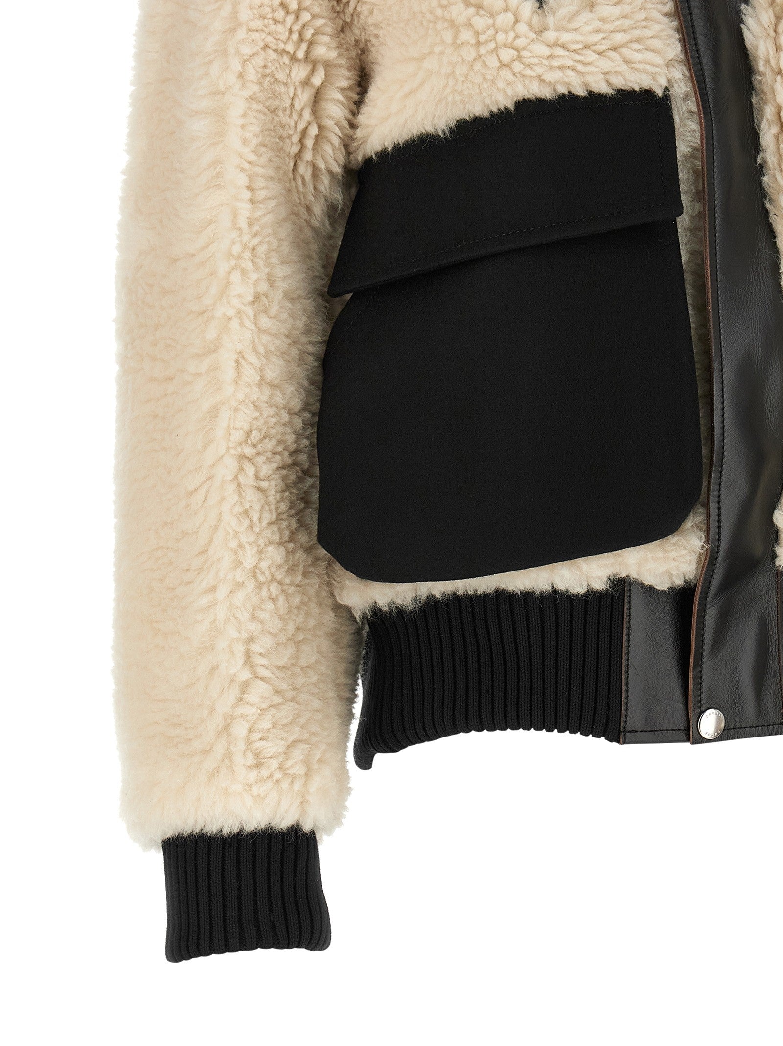Shearling effect wool jacket 4