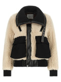 Shearling effect wool jacket