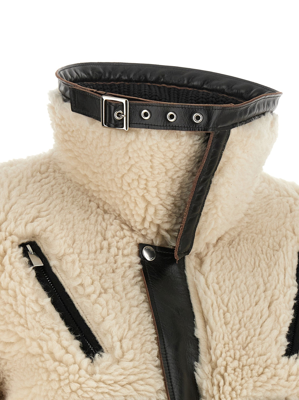 Shearling effect wool jacket 5