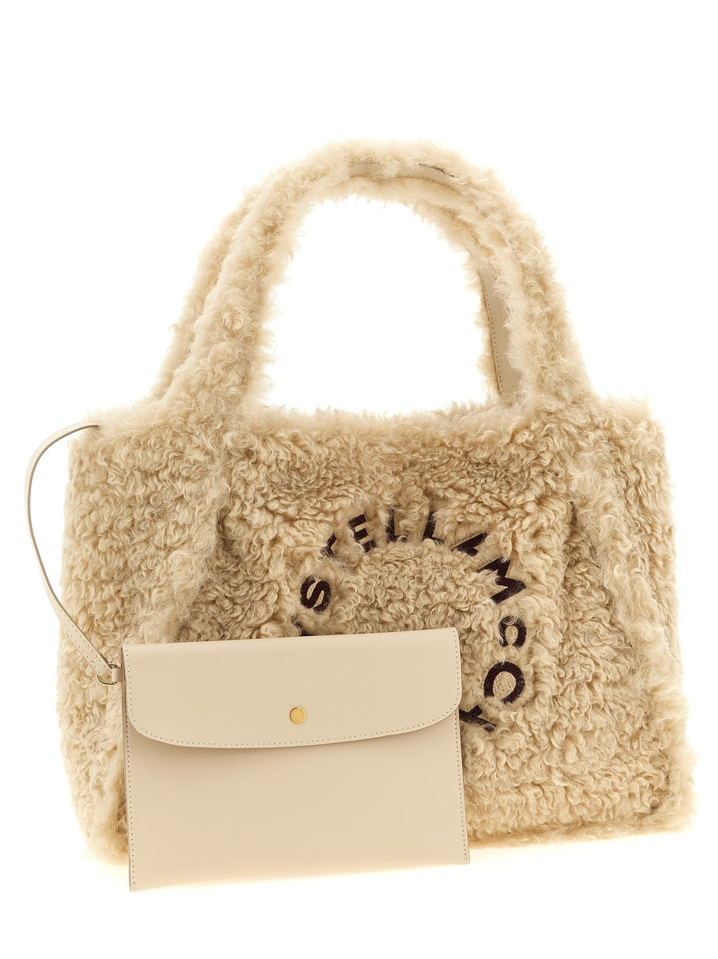 Shearling logo shopping bag 3