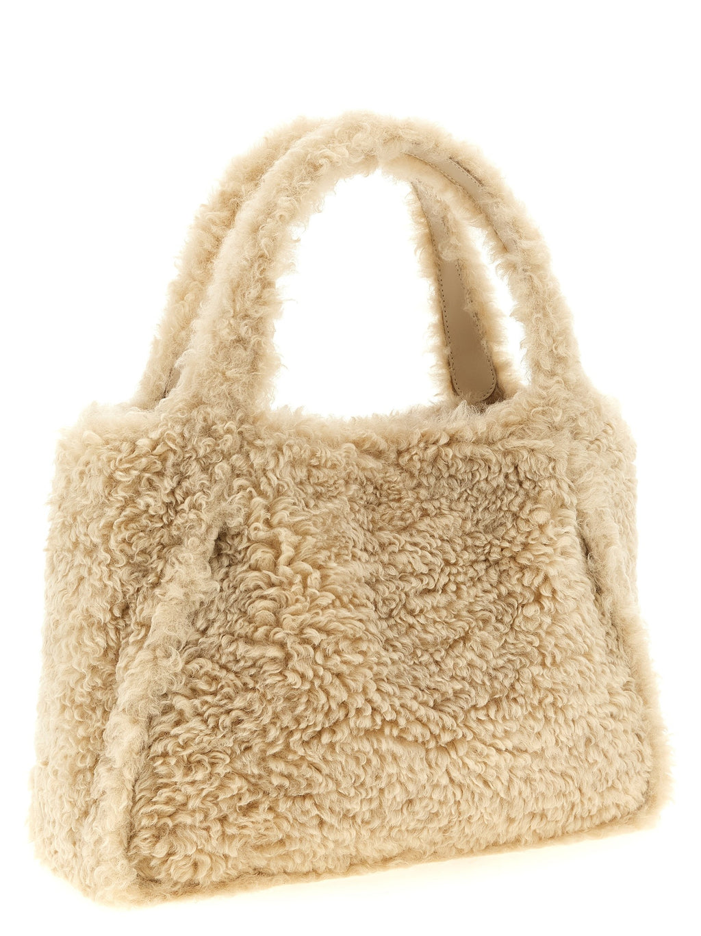 Shearling logo shopping bag 2