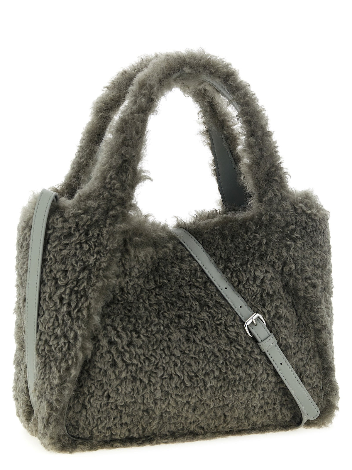 Shearling logo shopping bag 2