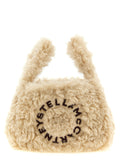 Shearling logo shoulder bag