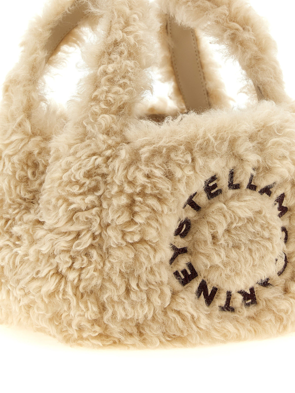 Shearling logo shoulder bag 3