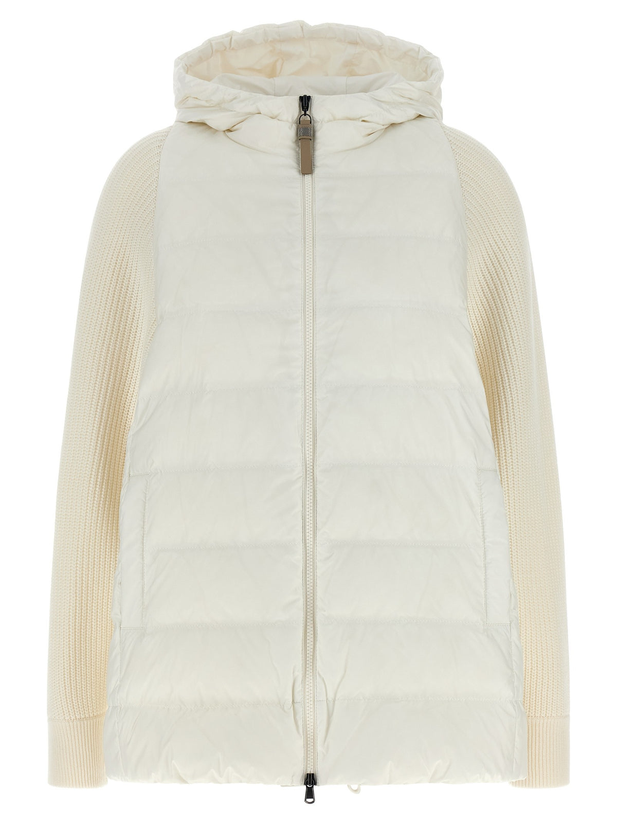 'Shiny Zipper Pull' down jacket