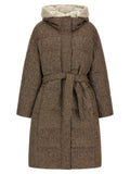 'Shiny Zipper Pull' down jacket