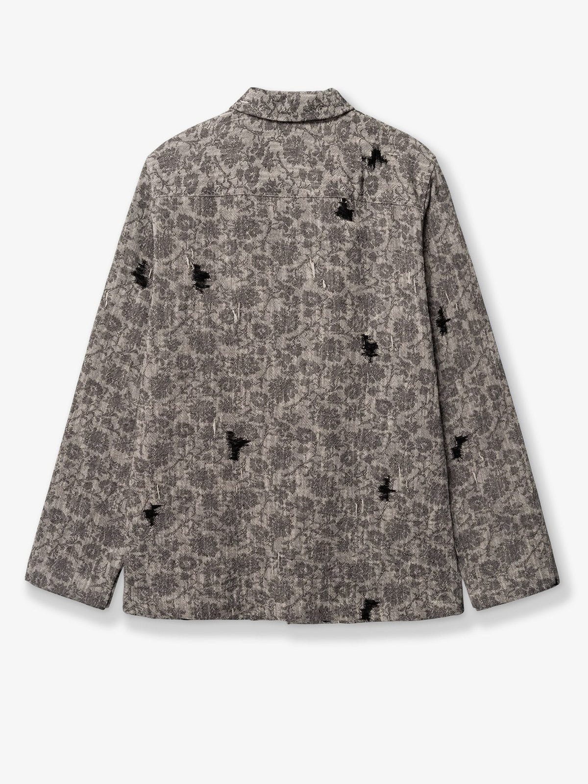 Shirt jacket with melange inlay 2
