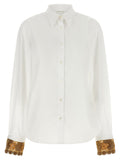Shirt with embroidered cuffs