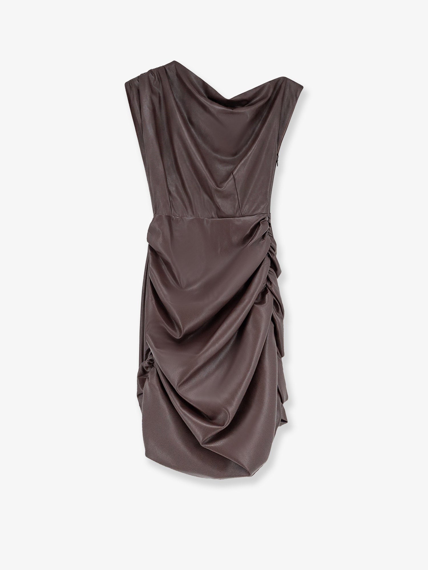 Short faux leather dress
