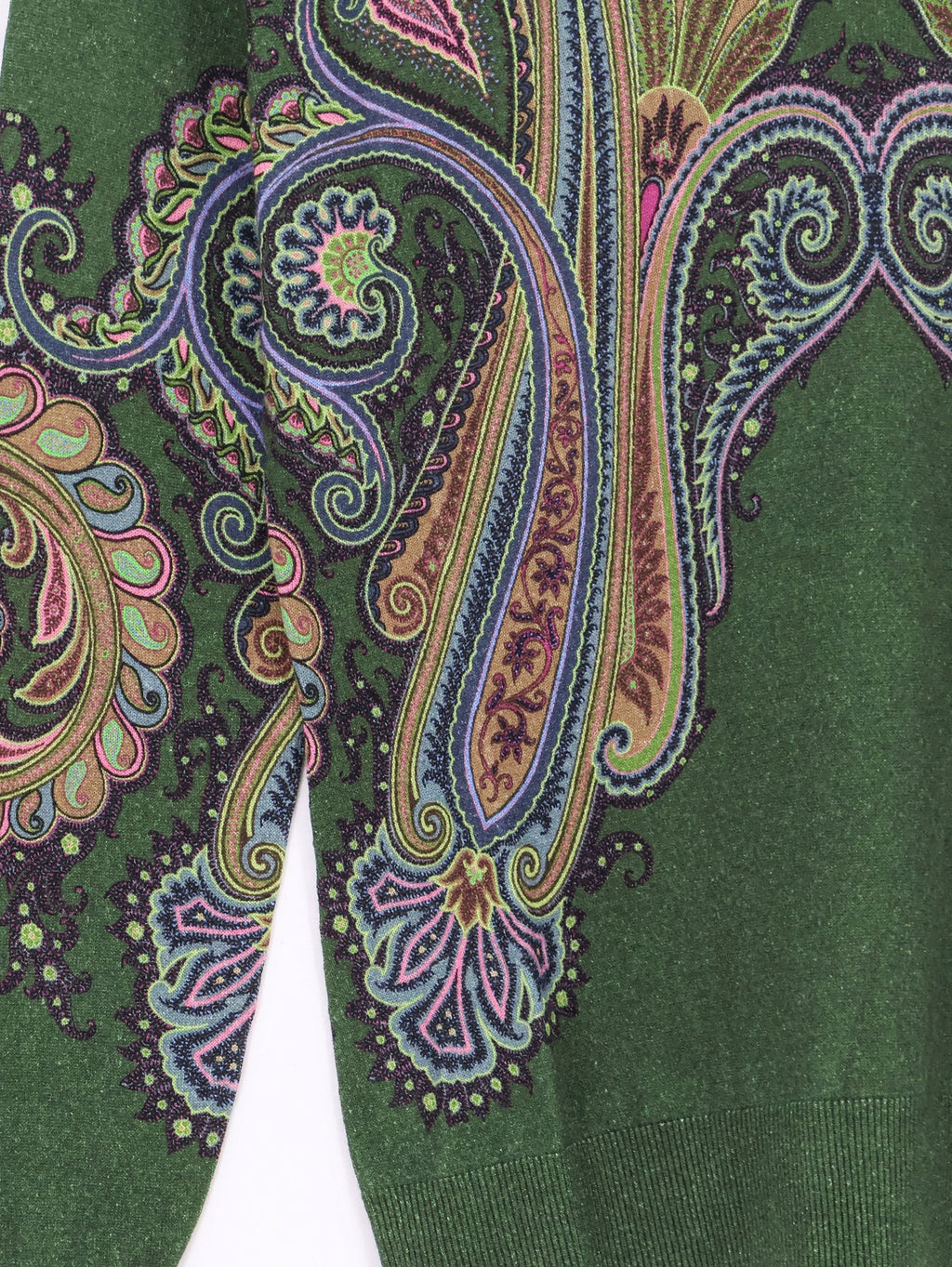 Silk and cashmere blend sweater with iconic paisley print 3
