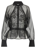 Silk and lace shirt
