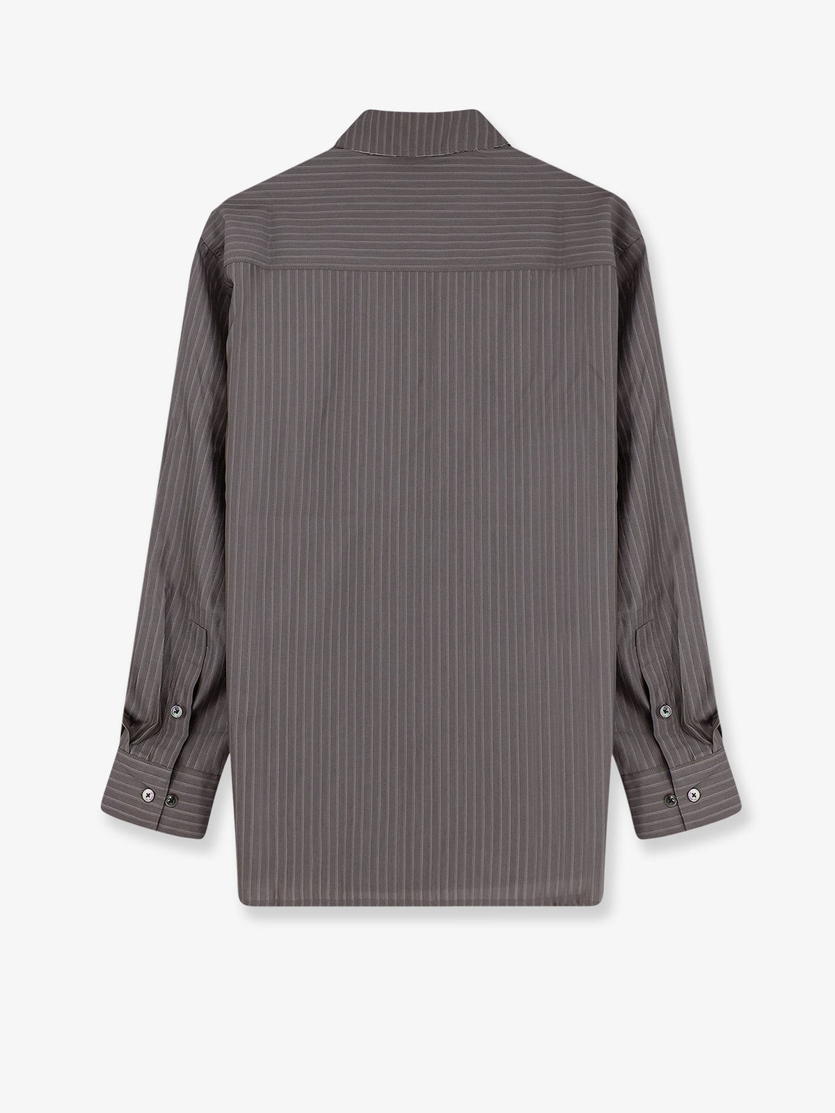 Silk and wool blend shirt with striped pattern 2