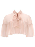 SILK CAPE WITH BOW