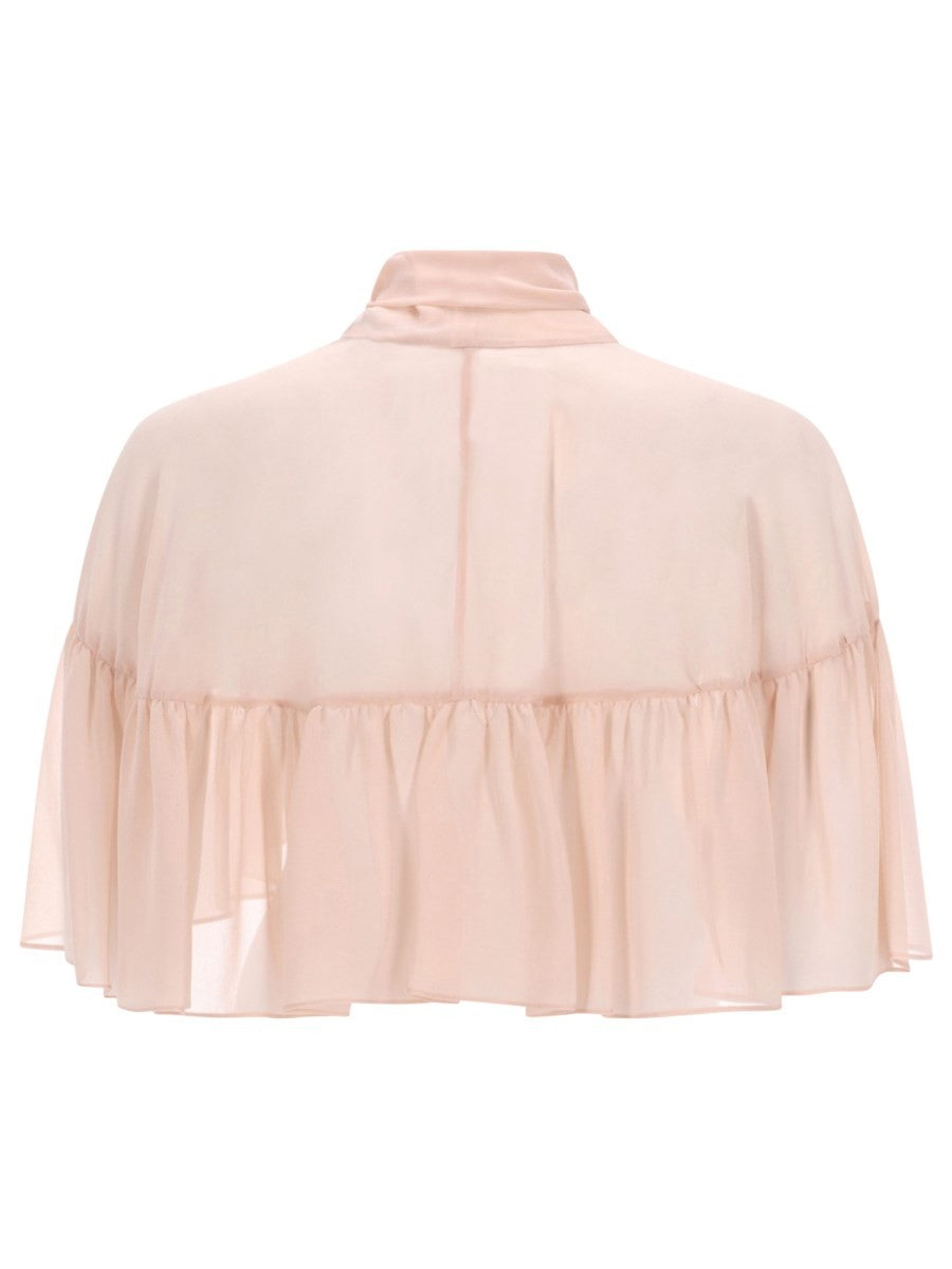 SILK CAPE WITH BOW 3