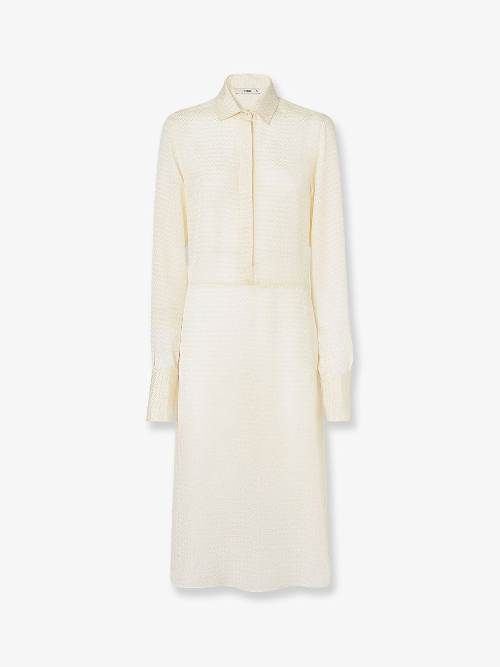 Silk jacquard Chemisier dress