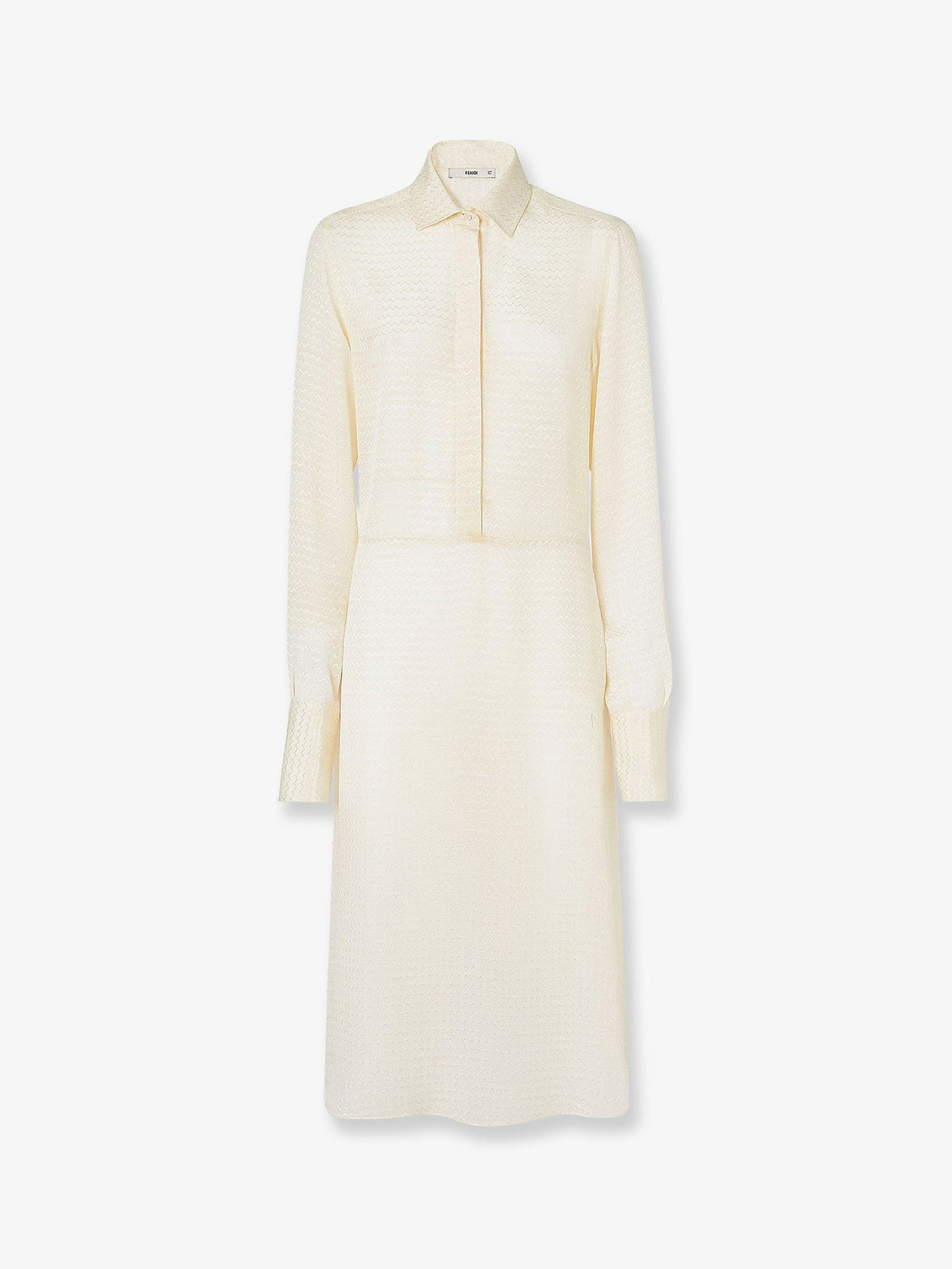 Silk jacquard Chemisier dress