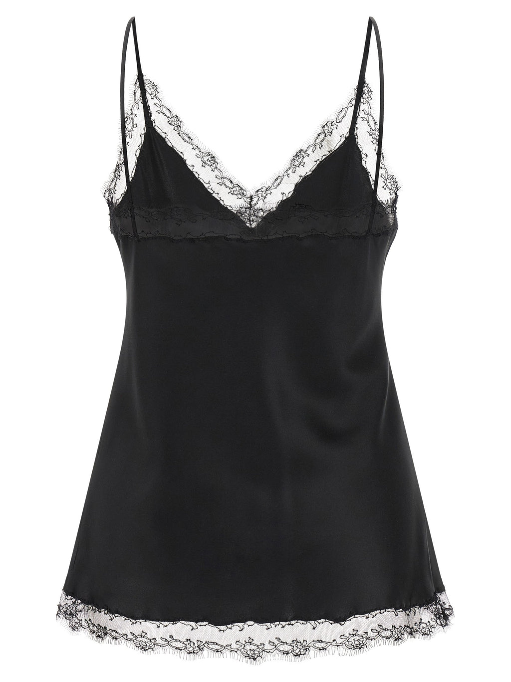 Silk Lingerie Top with Lace 2