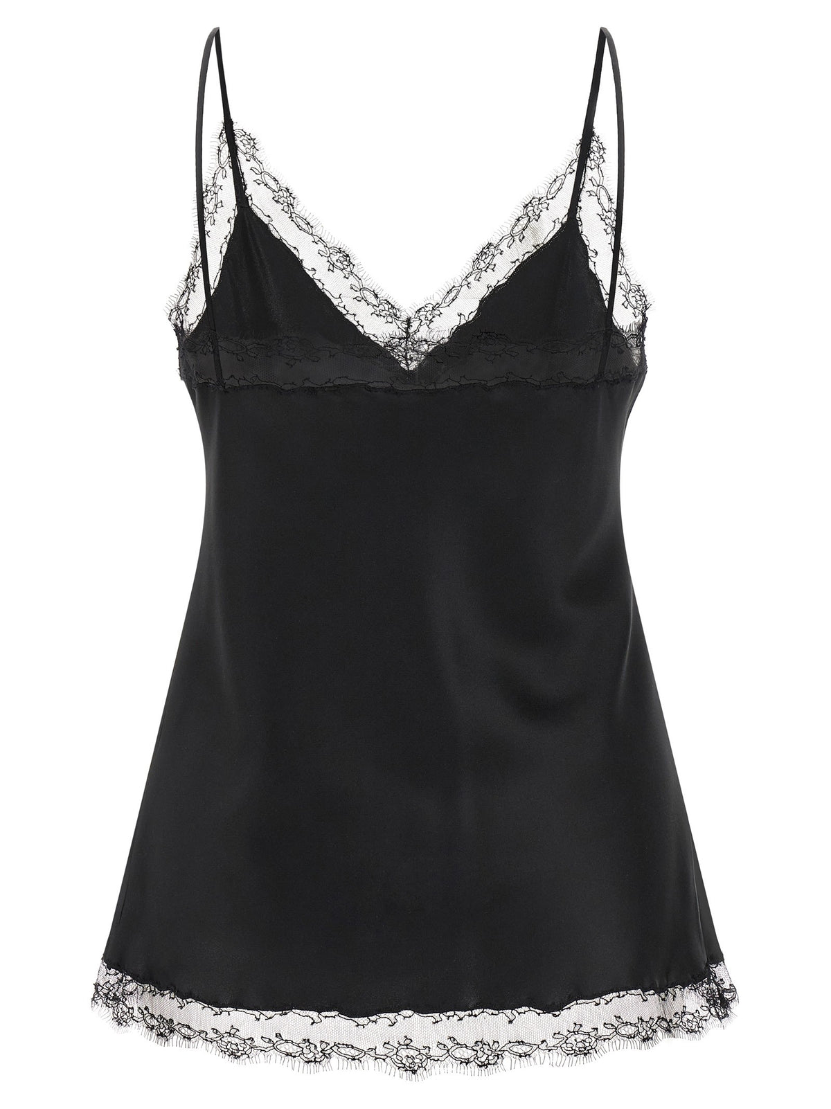 Silk Lingerie Top with Lace 2