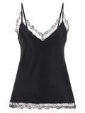 Silk Lingerie Top with Lace