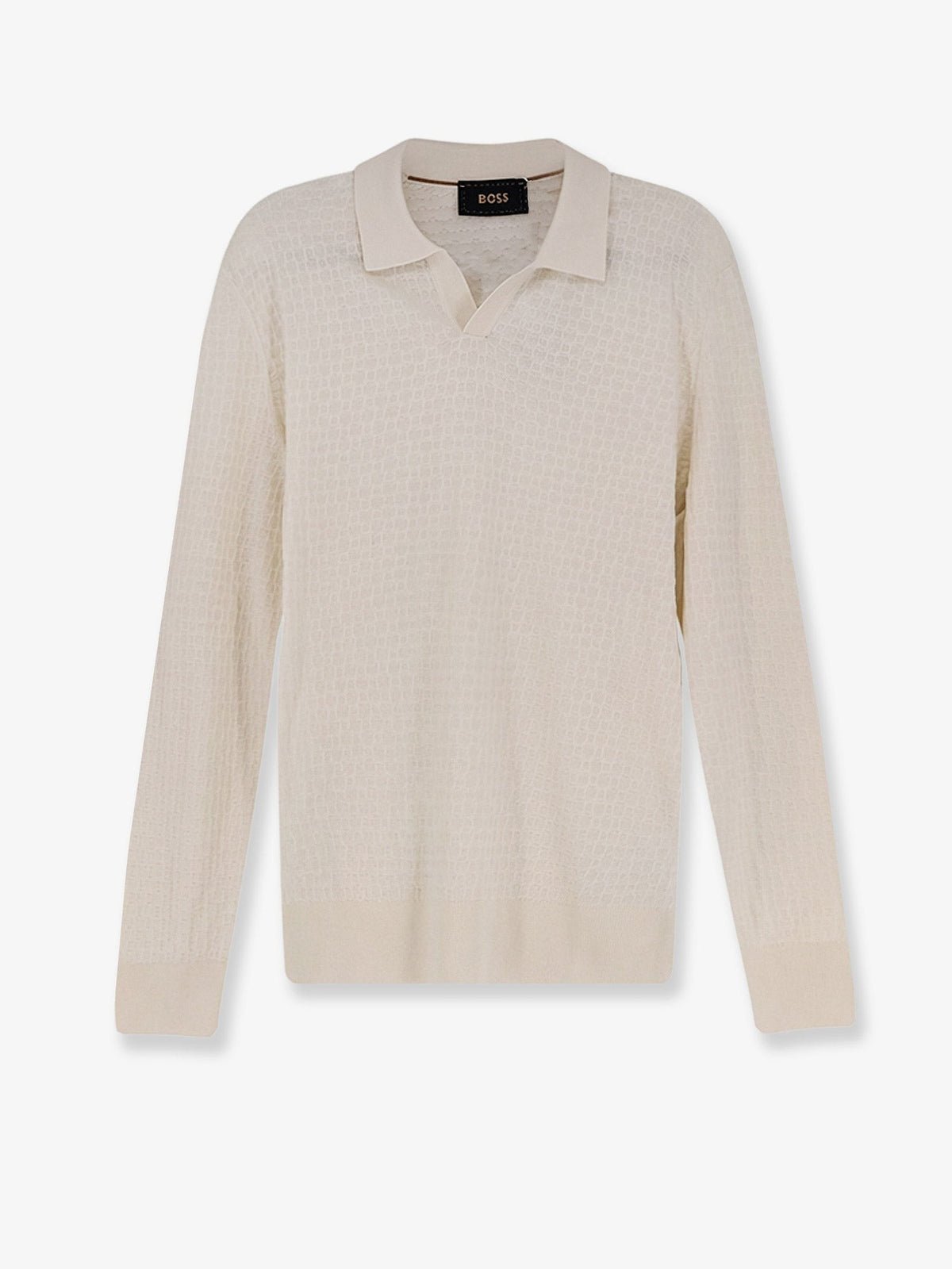Silk sweater with processing all-over