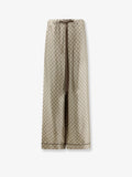 Silk trousers with all-over GG motif