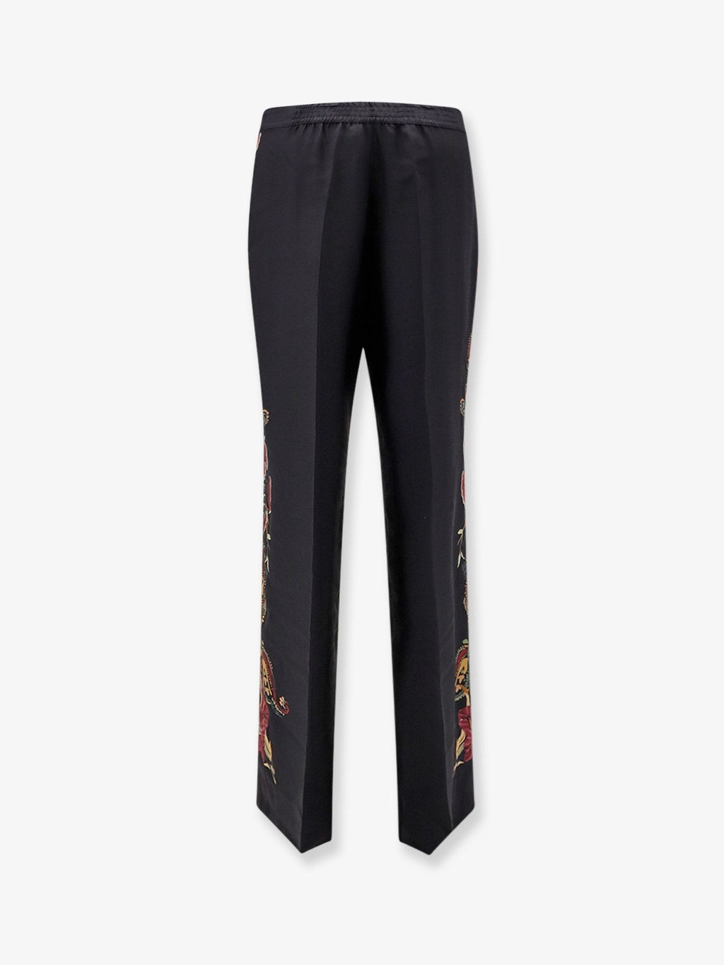 Silk trousers with paisley pattern 2