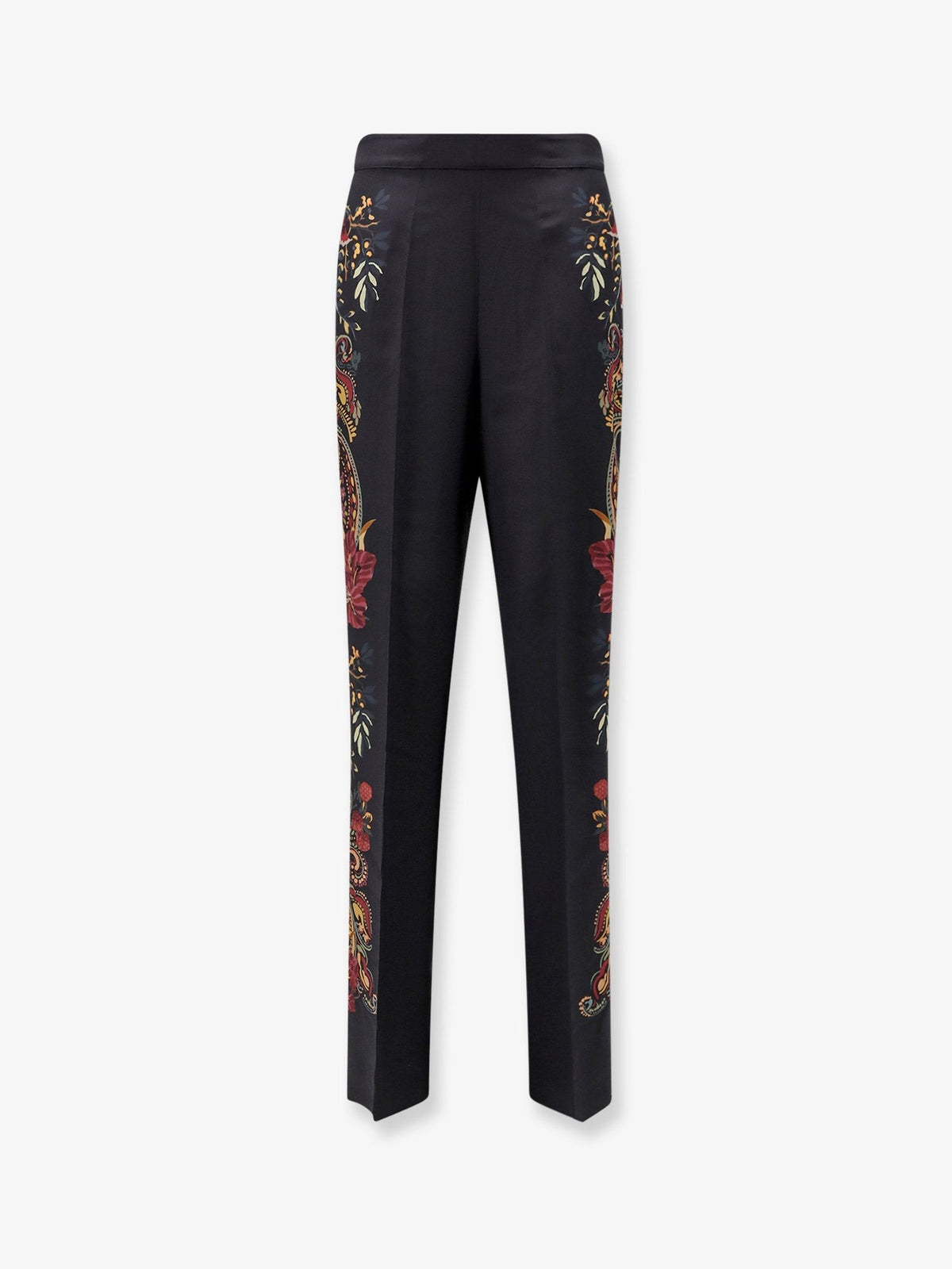Silk trousers with paisley pattern