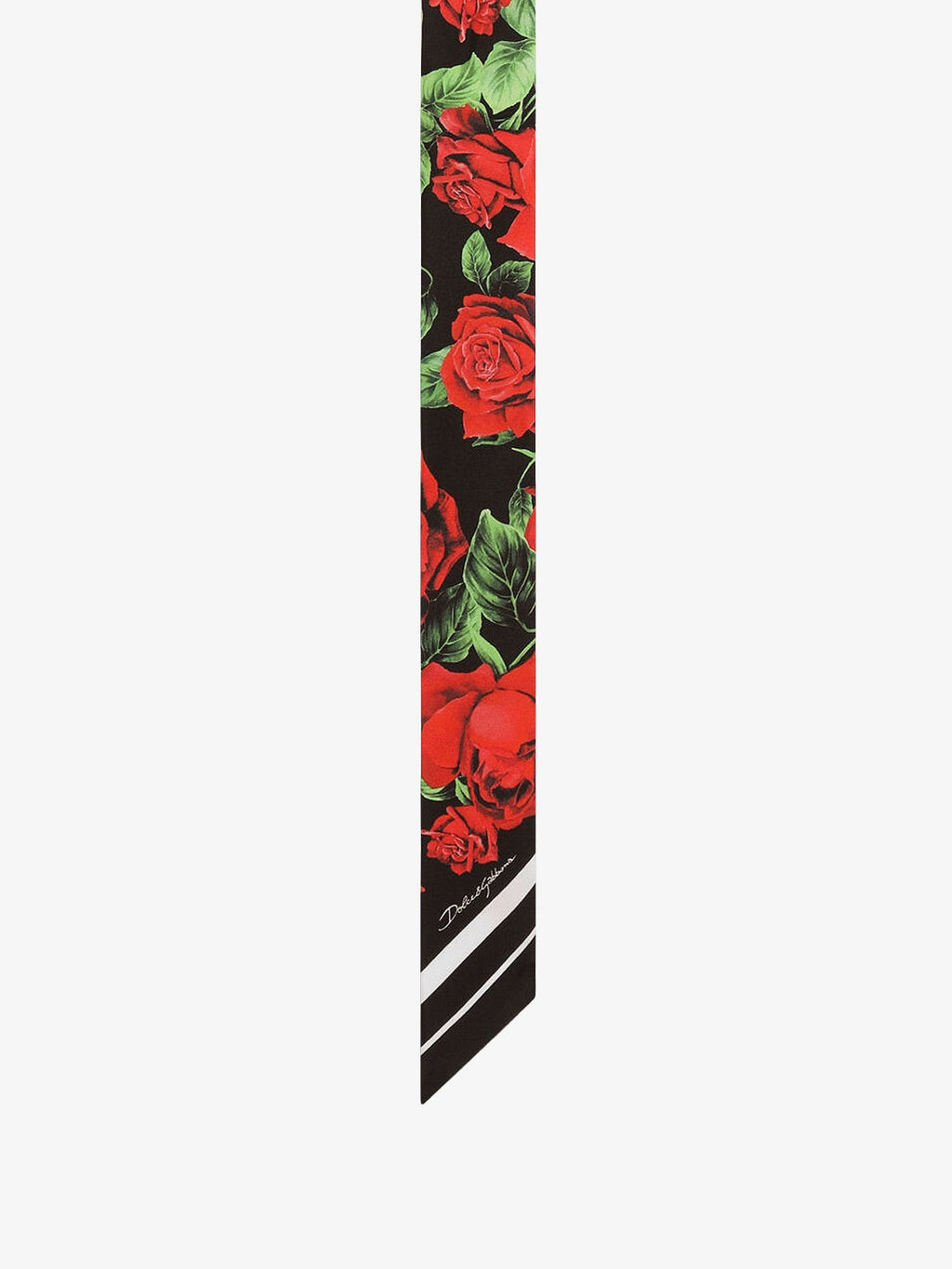 Silk twill bandeau with Bouquet Rose print 2