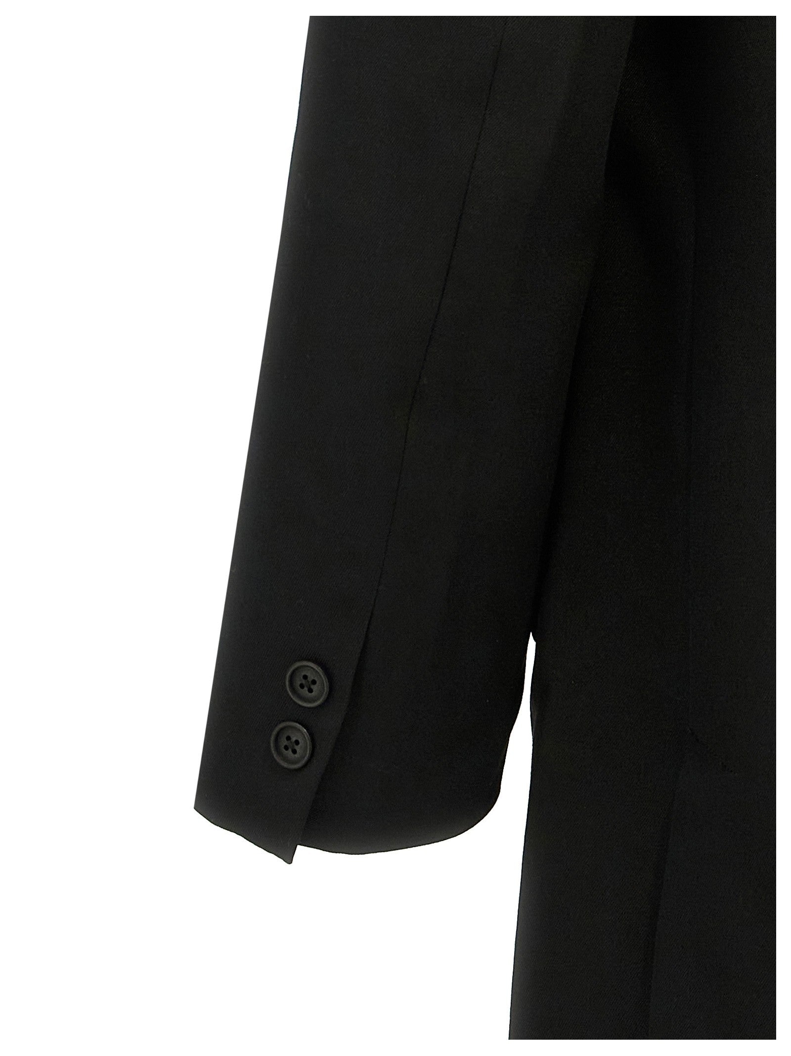 Single-breasted blazer with strap detail 4