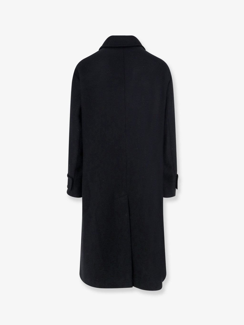 Single-breasted double-faced wool and cashmere cloth coat 2