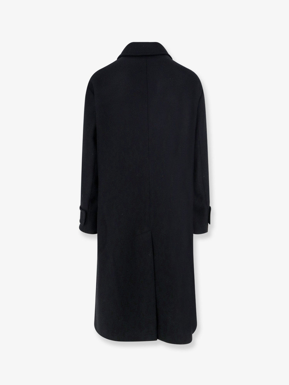 Single-breasted double-faced wool and cashmere cloth coat 2
