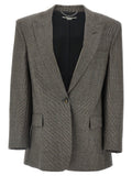 Single-breasted micro houndstooth blazer