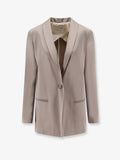 Single-breasted satin blazer