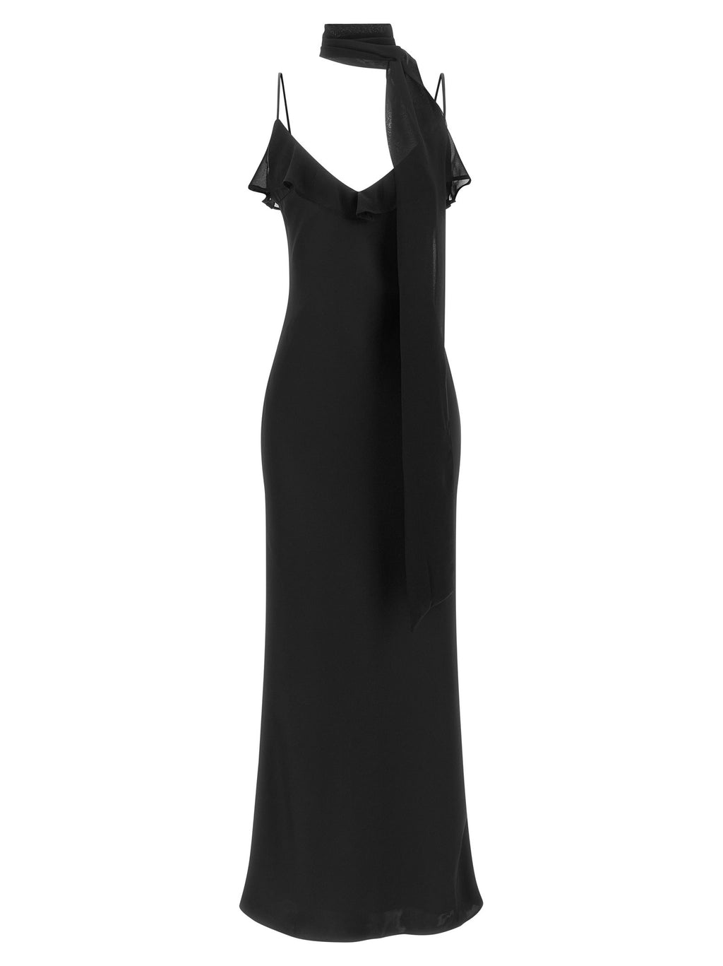 Slip dress with scarf