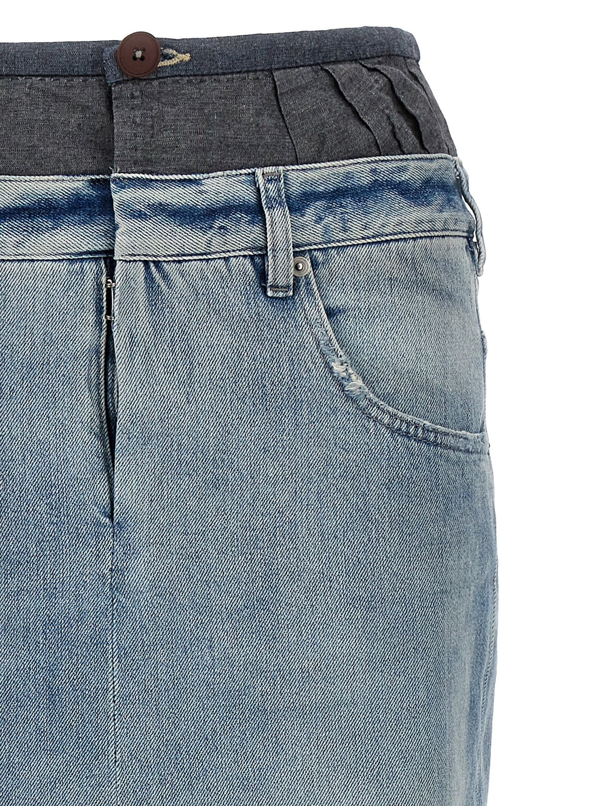 Slits denim skirt 3