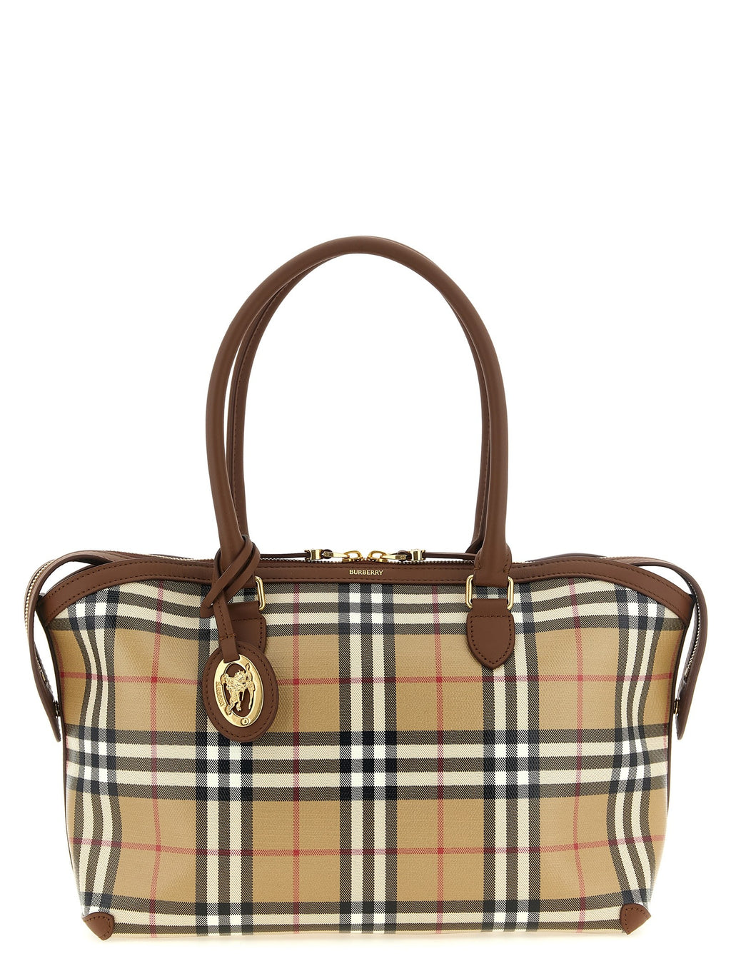Small Check shopping bag