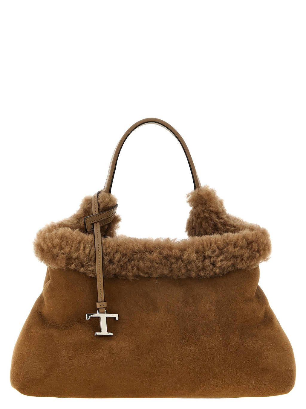 Small leather bucket bag