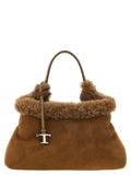 Small leather bucket bag