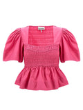 Smock stitch top