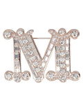 SPILLA MONOGRAM CON CRISTALLI
