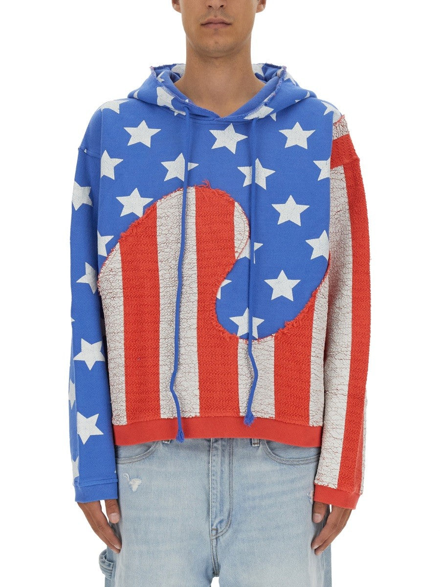 "STARS AND STRIPES SWIRL" SWEATSHIRT