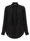 Stole collar shirt