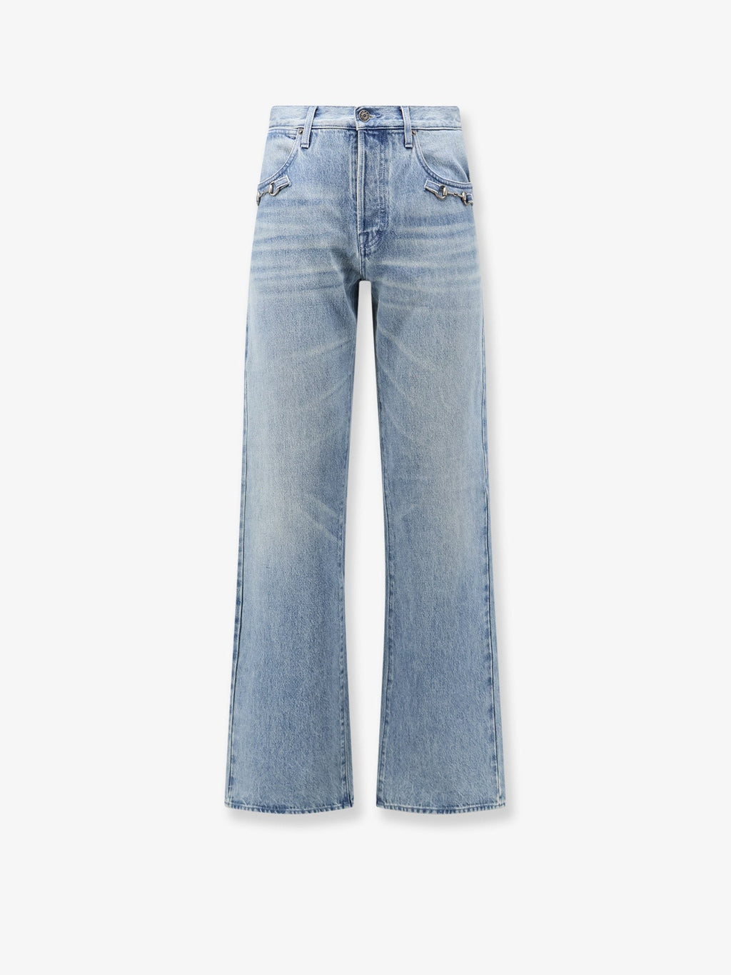 Stonewashed cotton denim jeans