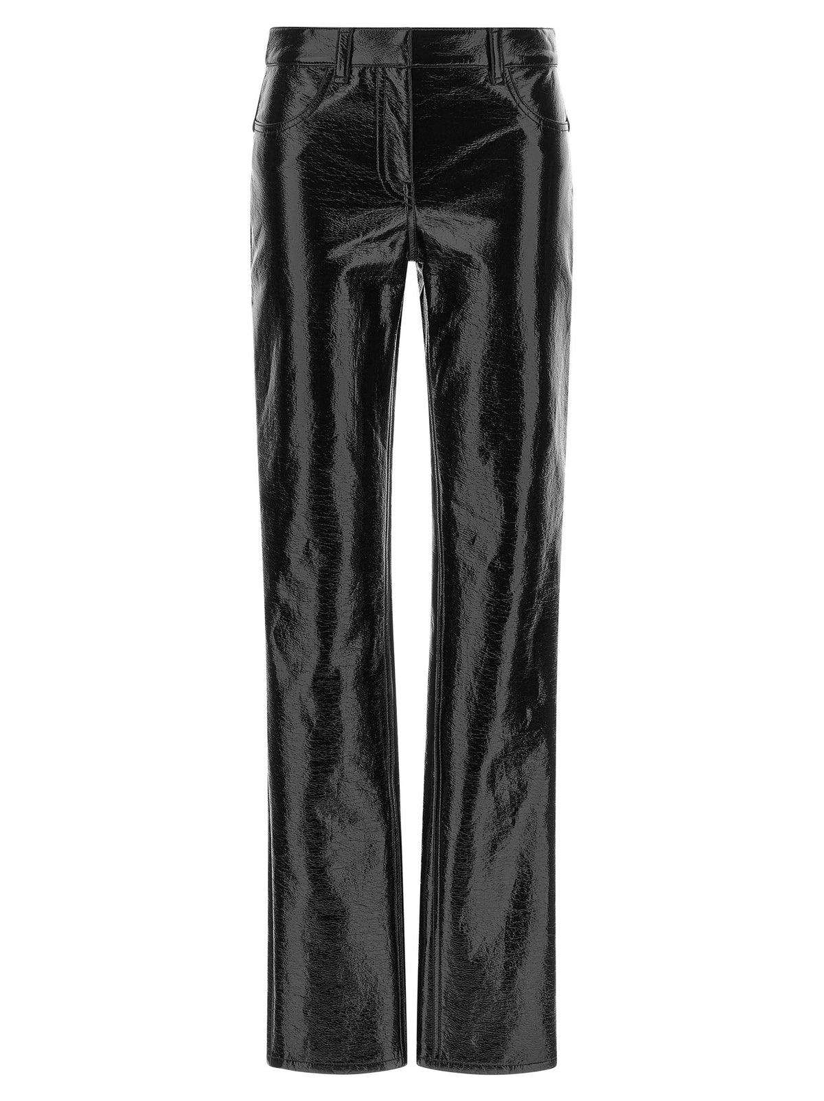 Straight vinyl pants