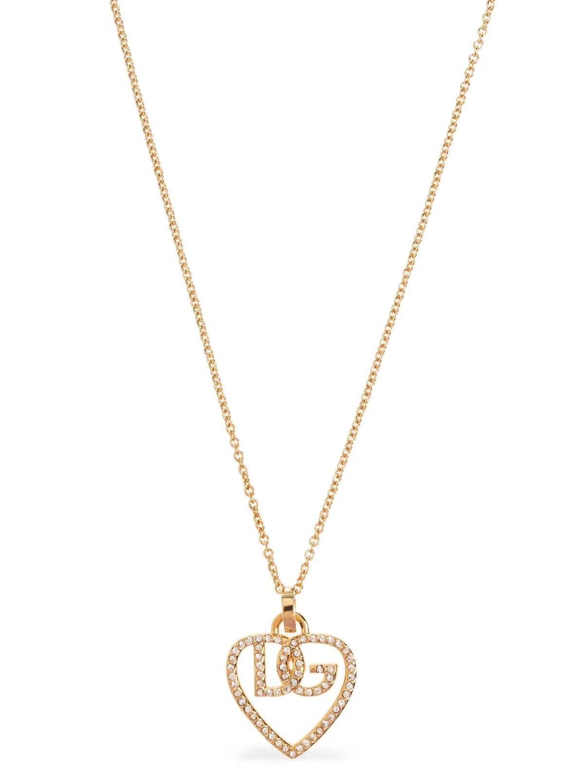 Strass logo necklace